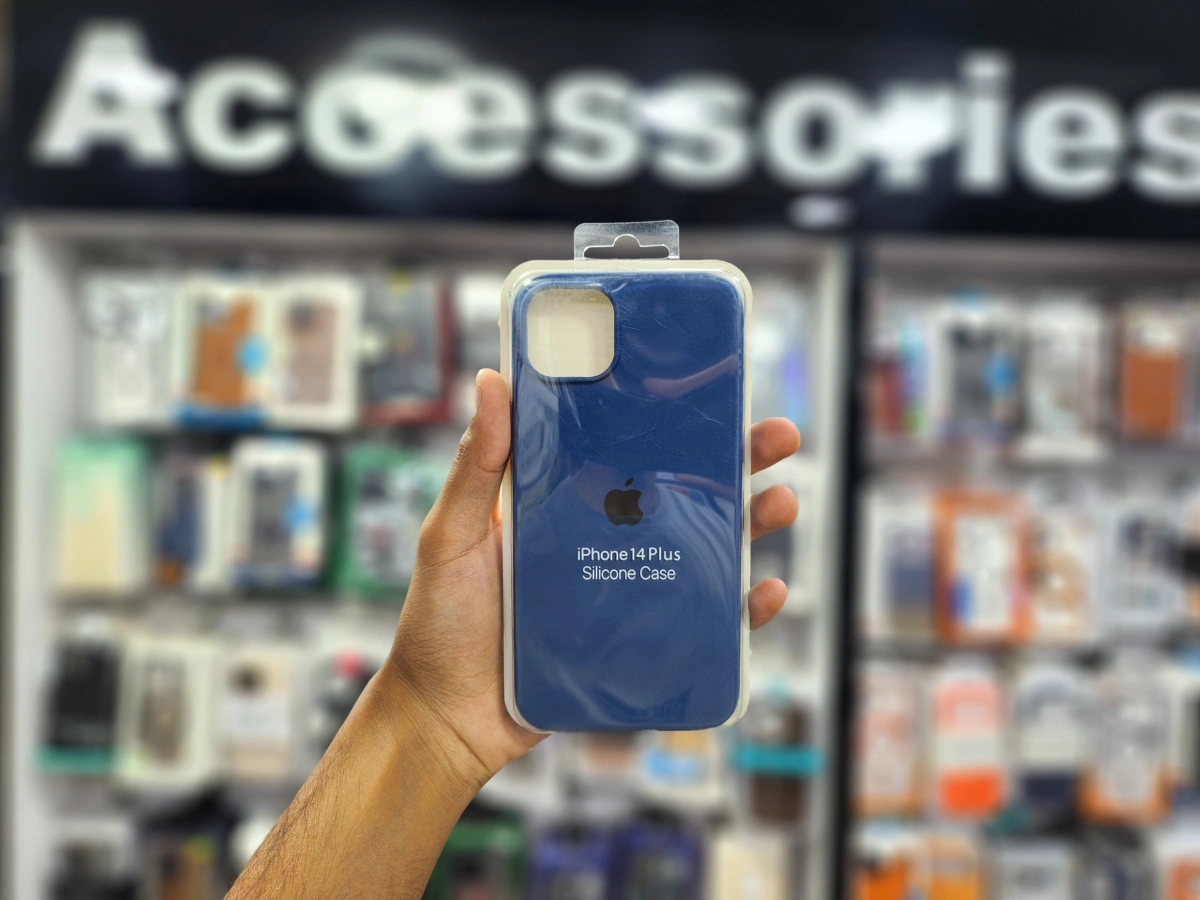 Apple Apple Silicone Case iPhone 14 Plus Storm Blue — Box Packed